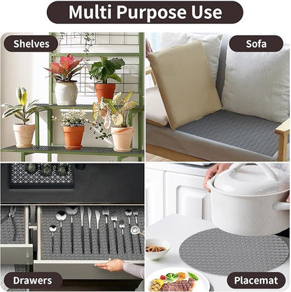 PureFit 3x5 Rug Pad Gripper for Hardwood Tile Floors Carpet, Anti Slip Rug Grips, Dual Dense Non Slip Rug Pads Mats