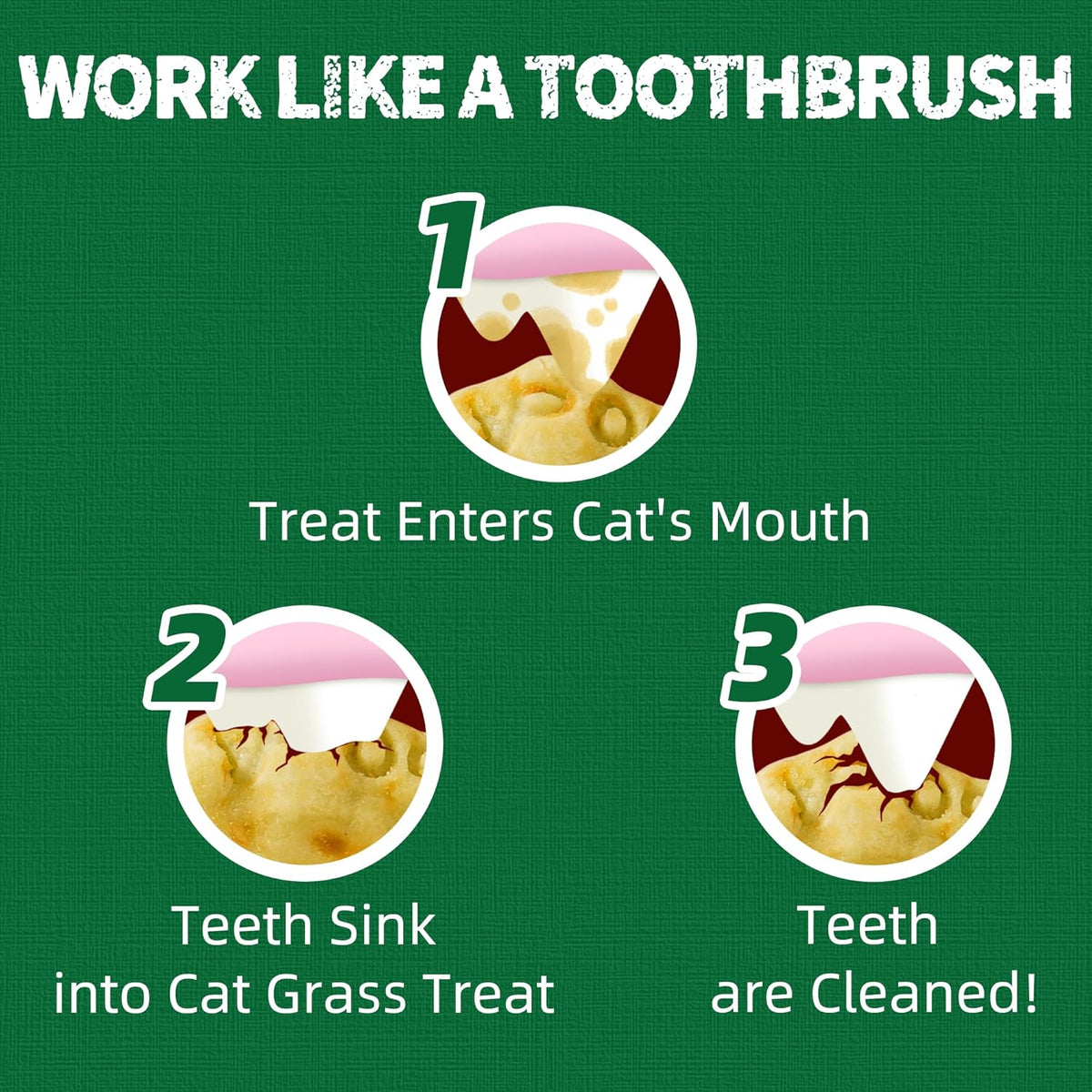 Just Try 13.4 0Z Cat Grass Treats Salmon Oil Natural Salmon Kitten Healthy Cat Treats Training Biscuits Snacks Fish Oil Omega 3 Supplements for Cats Joint Support & Skin Coat Health