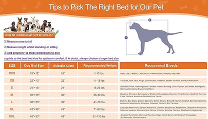 POCBLUE XL Dog Beds, Large Pet Bed for Crate, Washable Plush Dog Mat for Cages, Non-Slip Crate Pad for Outdoor/Indoor/Car Use, Comfy & Soft Kennel Pad for Dogs Up to 90 lbs, 41"x27", Brown