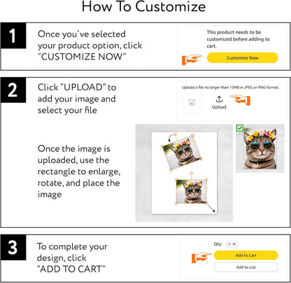 Custom Poster Print, 24x36, Upload Any Photos/Images, Personalized Photo Prints, DIY Your Own Poster, Photo to Poster Printing