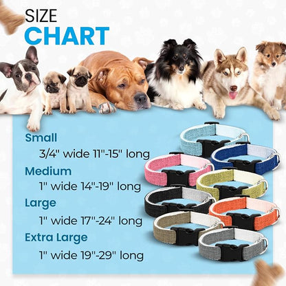 Hypoallergenic Dog Collar - Great for Sensitive Skin, Soft Collar for Dogs, Soft Organic & Earth Friendly (Small, Light Blue)