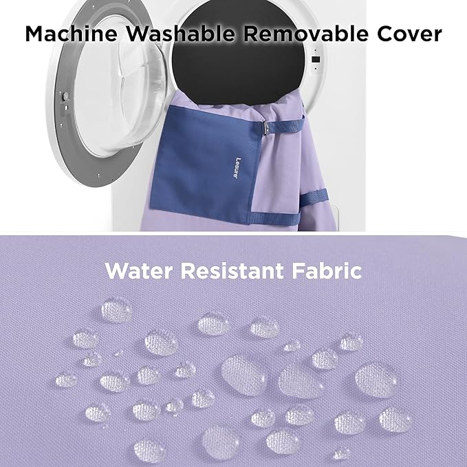 Lesure Small Dog Car Seat for Small Dogs - Waterproof Dog Booster Seat for Car with Storage Pockets and Clip-On Safety Leash and Thickened Memory Foam Filling, Puppy Travel Carrier Bed, Lavender Fog
