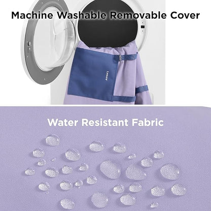 Lesure Small Dog Car Seat for Small Dogs - Waterproof Dog Booster Seat for Car with Storage Pockets and Clip-On Safety Leash and Thickened Memory Foam Filling, Puppy Travel Carrier Bed, Lavender Fog