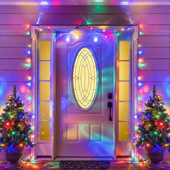 JMEXSUSS 2 Pack Solar Christmas Lights Outdoor Waterproof, Total 400LED 151FT Multi Colored Christmas Lights, 8 Modes Solar String Lights for Outside Tree Patio Garden Xmas Christmas Decorations