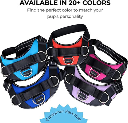 ShawnCo Essential Dog Harness, No-Pull Pet Vest (White Sharks,XS) | 3 Leash Clips, Easy On, No-Choke, Reflective, Adjustable Fit, Padded Comfort, Control Handle, For Small, Medium & Large Dogs