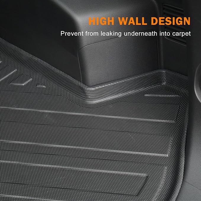 KUST Trunk Cargo Mat for 2025-2026 Toyota 4Runner Gas Accessories 5 Seats Only (Not for Hybrid or 7-Seats), Rear Cargo Liner with Back Seat Protector, TPE Rubber, Raised Edge, All Weather Protection
