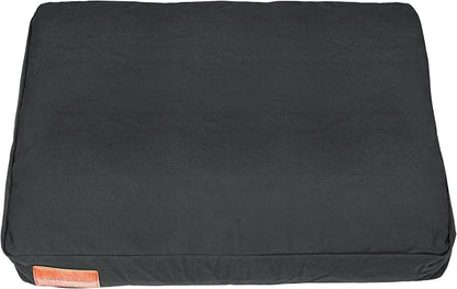 WHITEDUCK Outdoor Dog Bed Heavy-Duty 12oz Canvas, Water-Repellent Cotton, Machine Washable Removable Cover with Full-Length Zipper, Dog Bed for Large Dogs & Crate, (Black) 36" Lx27 Wx4.3 th (L)