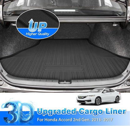 Cartist Cargo Liner Fits for Honda Accord 2013 2014 2015 2016 2017, All Weather Rear Trunk Mat for Accord Accessories Heavy Duty Car Cargo Mat