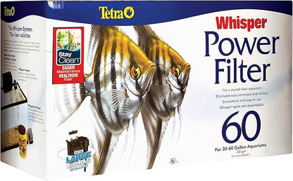 Tetra Whisper Power Filter 60 Gallons, Quiet 3-Stage Aquarium Filtration