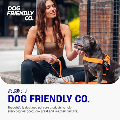 Dog Friendly Co. Dog Harness for Small Dogs (Khaki, Extra Small) | One Click Buckle, Chafe Resistant Webbing, Adjustable Neck & Chest, and Heavy Duty D-Ring, Sturdy Comfortable and Easy to Use