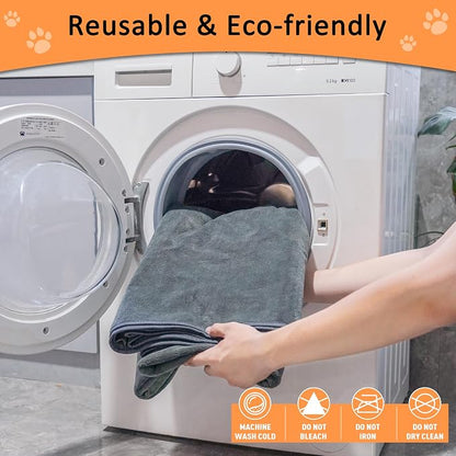 Bunlitent Washable Pee Pads for Dogs, 36" x 48", Gray, 3 Packs, Quick-Dry | Non-Slip, Fast Absorbent, Waterproof, Reusable, For Incontinence, Housebreak, Crate, For Puppy, Senior Dog