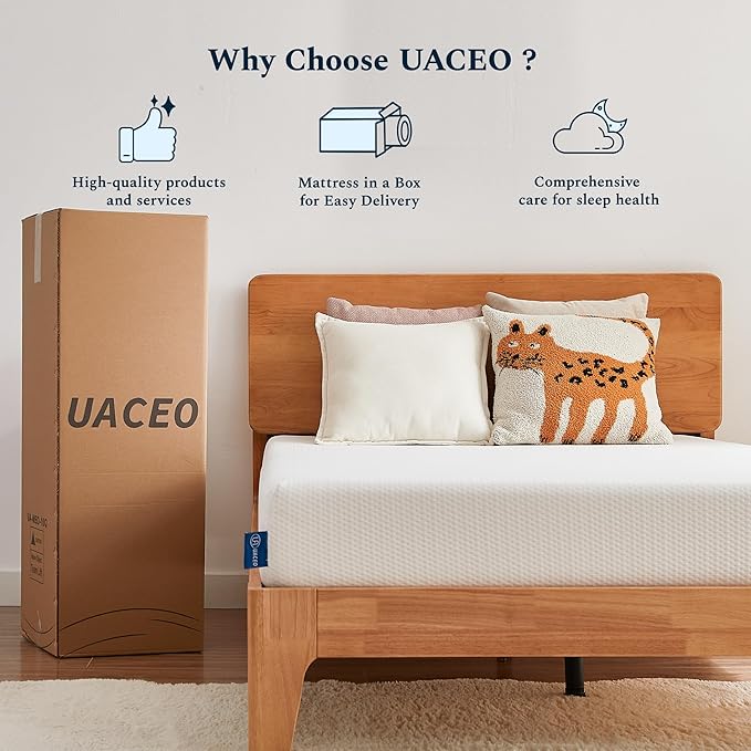 Twin Mattress, 8 Inch Memory Foam Mattress in a Box, Fiberglass Free Twin Size Mattresses for Pressure & Pain Relief, Soft and Comfortable