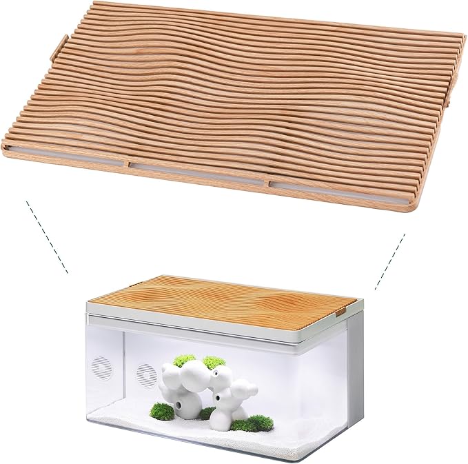 Cedar Wood Grain Top Lid for Clairnara Harmony Aquatic Tank