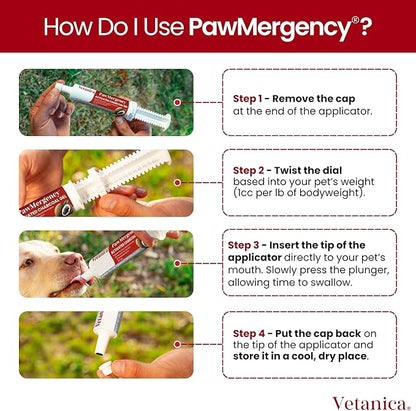 PawMergency – Activated Charcoal First Aid Kit Emergency Rescue 3 Pack for Dogs, Cats, Puppy & Pet Poison Kit, Camping Survival Remedy Essential, Oral Anti Diarrhea Digestive Absorb Toxins