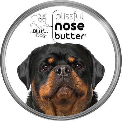 The Blissful Dog Rottweiler Nose Butter for Dry, Cracked Skin, Lick-Safe Dog Nose Balm with Moisturizing Shea Butter, Almond, Olive, and Essential Oils, Pet Supplies, Uncented, 1 oz.