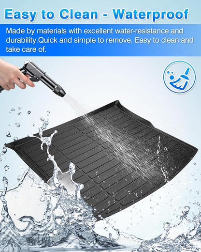 Cartist Cargo Liner Custom Fit for Mitsubishi Outlander PHEV 2018-2022 All Weather Trunk Mat High Side Waterproof Black TPE