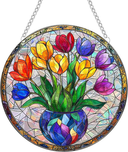 Sun Catchers Indoor Window, Acrylic Rainbow Suncatcher Window Hanging Decoration for Living Room Bedroom Summer Home Balcony Ornaments Decoration