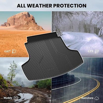 LASFIT Cargo Mat for Hyundai Sonata 2026 2025 2024 2023 2022 2021 2020 / Kia K5 2021-2026, All Weather TPE Custom Fit Car Trunk Mats Cargo Liners Accessories, Black