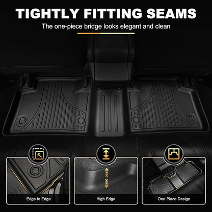 Floor Mats & Cargo Liner Fit for Honda Civic Sedan 2012 2013 2014 2015: AOMSAZTO All Weather TPE Rubber Floor Liners Cargo Mat for Civic Sedan 4 Door Model (Not Coupe), Black