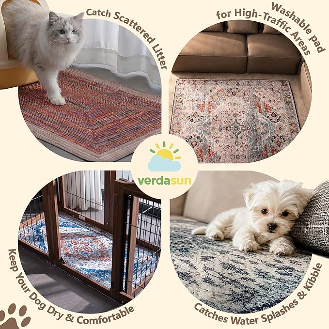 Washable Pee Pads for Dogs, Reusable Puppy Potty Training Pads, Ultra-Absorbent Thick Waterproof Leak-Proof Non-Slip Pads & Mat for Crate, Playpen, Floor, Whelping & Housebreaking , 2 Pack 36"x72"