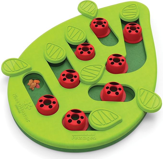 Catstages Nina Ottosson Buggin' Out Puzzle & Play – Interactive Cat Puzzle Feeder for Indoor Cats, 16 Hidden Treat Compartments, Slow Feeder, Durable & Easy-Clean, 13in x 9.5in