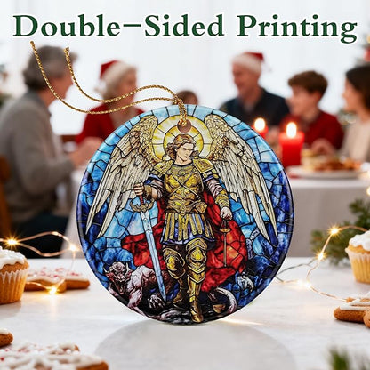Archangel Michael Ornament | Christmas Ornaments, Christmas Tree Ornaments, Holiday Decor, Spiritual Protection Decor | Religious Gifts, Christian Gifts | Faithful Gift, Spiritual Guardian Gift