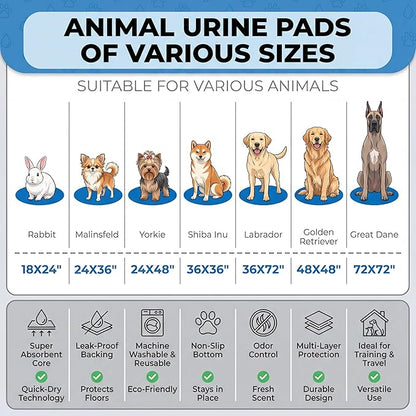 Washable Pee Pads for Dogs,Great Urine Absorbent Reusable Puppy Training Pads,Waterproof,Leak-Proof & Non-Slip Potty Pads for Whelping,Crate,Playpen,Bed.(Orange Amber Floral,54"x54")