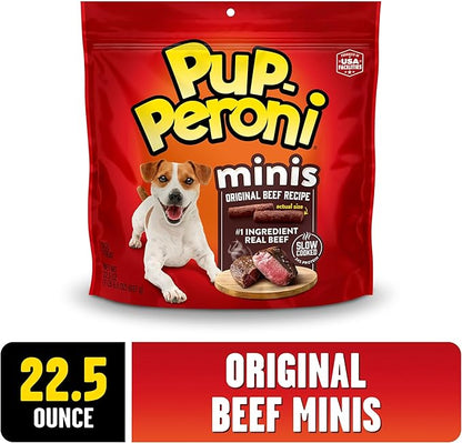 Pup-Peroni Mini Dog Treats, Original Beef Flavor, 22.5 Ounce, Made with Real Beef