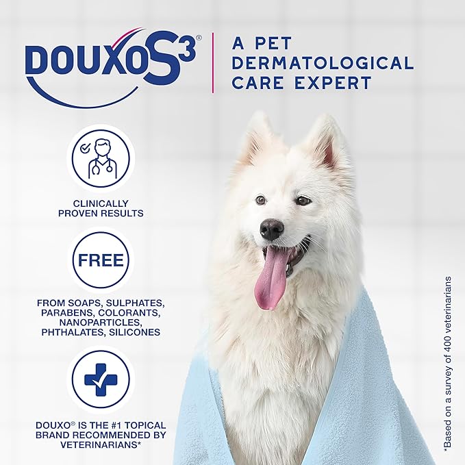 Douxo S3 Calm Mousse, Contains 0.75% Ophytrium, Soothing, For Itchy, Irritated or Allergic Skin, For Dogs and Cats, 5.1 fl. oz. (150mL)