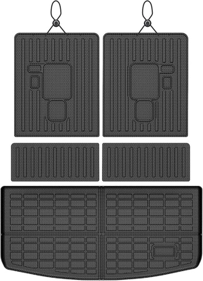 Cargo Mat Fits for Jeep Grand Cherokee L 2021-2025 2026, All Weather TPE Rear Cargo Liner Trunk Mat with 3rd Row Seatback Cover for Jeep Grand Cherokee L Accessories