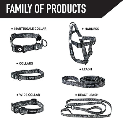 Wolfgang Heavy Duty, Adjustable Dog Collar with Quick Release Nylon Buckle for Walking & Training, WolfMountain Print, Medium