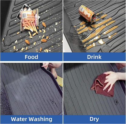 LUCKEASY Backseat Mat for 2025 2026 Tesla Model Y Juniper NEW 5 Seat (Not Fit Standard) TPE Rear Seat Cover Mat for Model Y Accessories All-Weather Black
