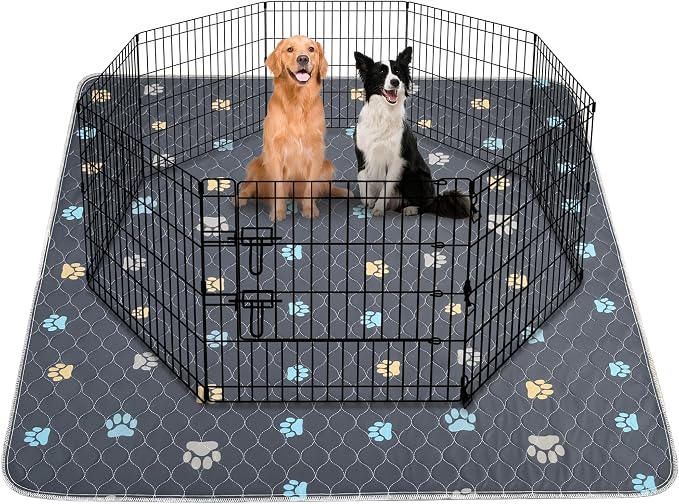 Aitmexcn Washable Puppy Dog Pee Pad, 2PCS 100% Waterproof Whelping Training Mat for Puppy/Senior Dog, Fast Drying Reusable Puppy Pads for Indoor, Outdoor and Car Travel- 36'' x 36''