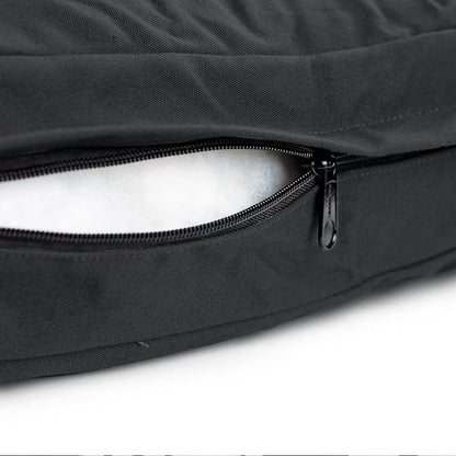 WHITEDUCK Outdoor Dog Bed Heavy-Duty 12oz Canvas, Water-Repellent Cotton, Machine Washable Removable Cover with Full-Length Zipper, Dog Bed for Large Dogs & Crate, (Black) 36" Lx27 Wx4.3 th (L)