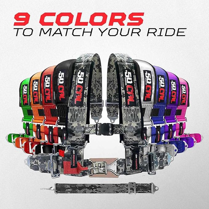 1pc Black 5 Point Harness for Bucket Seat, Race latch, 9 Colors Racing Harness 5 point UTVs, RZRs, Off Road Vehicles, and Race Cars [6001]