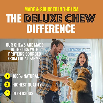etta says! Deluxe Crunchy Dog Chews 7” Turkey - All Natural, Long-Lasting Chews - Made in The USA (20 Count Pack of 1)