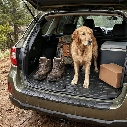 Cargo Mat for 2016-2022 Honda Pilot (No Elite), TPE All Weather Cargo Liner Trunk Mat Back Seat Cover Protector for Pilot Car Accessories (Trunk Liner with Backrest Mat)