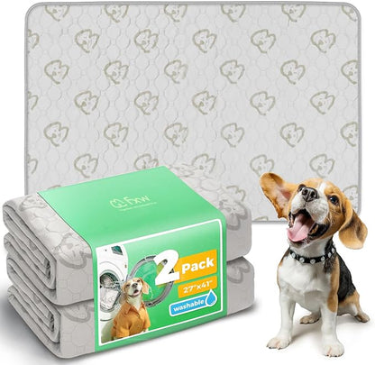 FXW Washable Pee Pads for Dogs, Puppy Pads with Super Absorbent, Specifically Designed for 42inch Cages, 27" x 41", 2 Packs