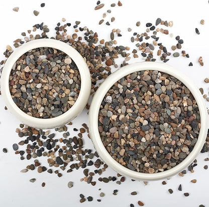 10LB Natural River Rocks, 1/4" Aquarium Gravel, Small Pebbles for Plants, Pea Gravel for Fish Tanks, Decorative Rocks for Gardening, Flower Pots, Vase Fillers, Indoor Fountains (10 LBS)