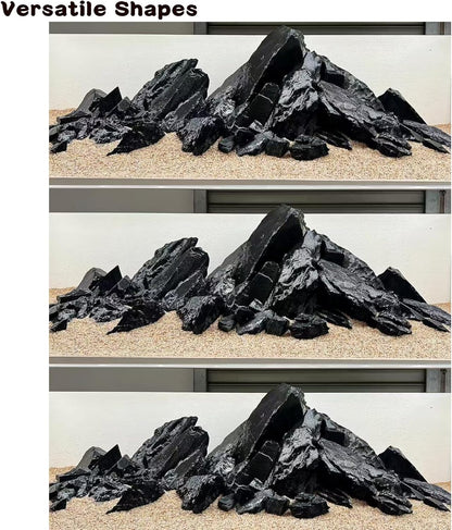 Unocho Aquarium Rock Stone Fish Tank Rocks 5LB Natural Rocks for Aquariums Landscaping Model Tank Decoration Aquarium Miniature and Fairy Garden-3-6inches 4PCS