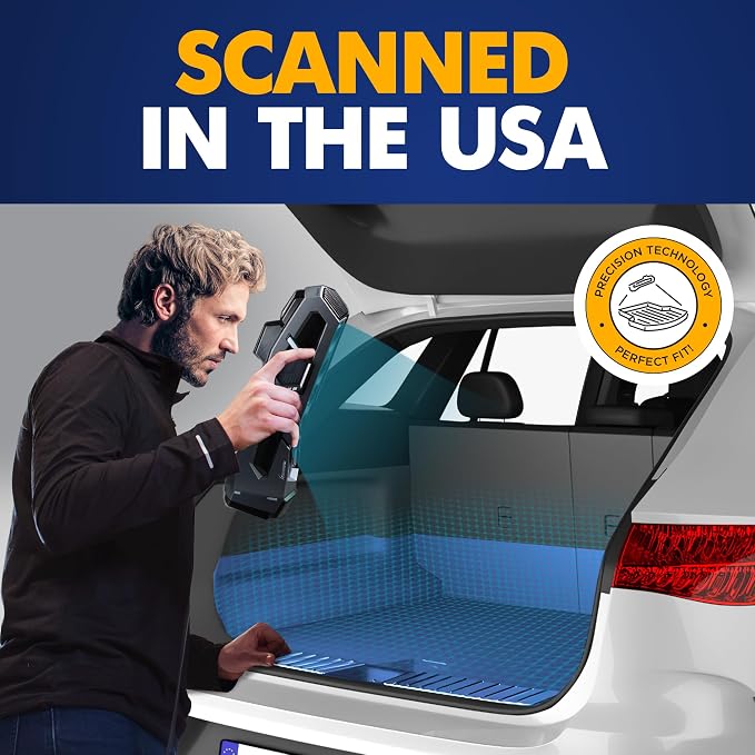 Premium Cargo Liner for Mercedes-Benz AMG EQE 350 4Matic EQE 500 4Matic Trunk Layout Behind 2nd Row SUV 2023-2026 - 100% Protection - Custom Fit Car Trunk Mat - 3D Shaped Laser Measured Trunk Liners