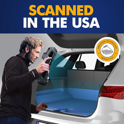 Premium Cargo Liner for Mercedes-Benz AMG EQE 350 4Matic EQE 500 4Matic Trunk Layout Behind 2nd Row SUV 2023-2026 - 100% Protection - Custom Fit Car Trunk Mat - 3D Shaped Laser Measured Trunk Liners