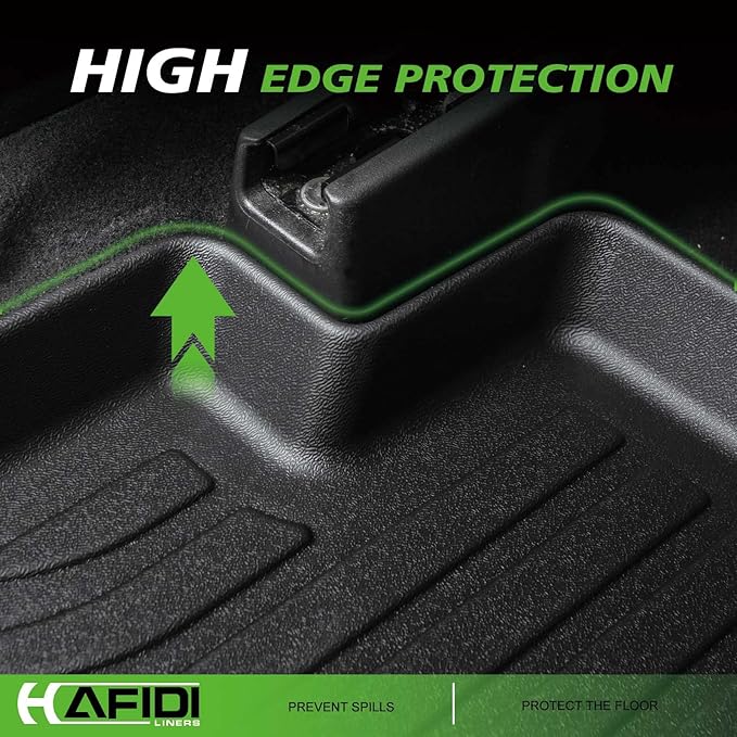 Floor Mats for Hyundai Kona 2024 2025 2026 (Not for EV) All Weather Protection TPE Heavy Duty Automotive Floor Liners Fits Front& 2nd Row Full Set Accessories, Black