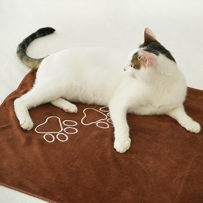 Unconditional Love | Premium Pet Drying Towel | Ultra Absorbent and Soft Microfiber Towel for Dogs and Cats (Brown)