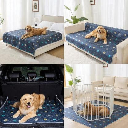 Aitmexcn Washable Puppy Dog Pee Pad, 2PCS 100% Waterproof Whelping Training Mat for Puppy/Senior Dog, Fast Drying Reusable Puppy Pads for Indoor, Outdoor and Car Travel- 36'' x 36''