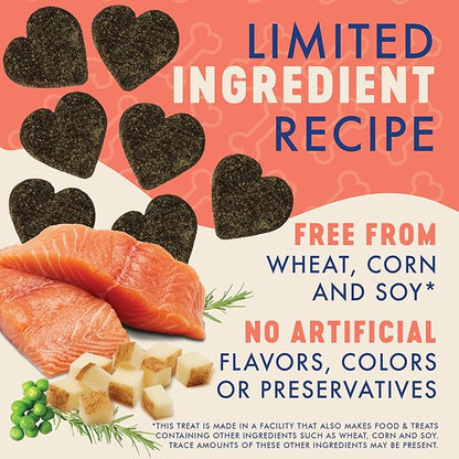 Finley's Hearty Selects Dog Treats, Hearty Selects Salmon, Sweet Potato, and Flax Seed, Soft-Baked, Functional Ingredients, Made in USA, 12 Ounce (Pack of 1)