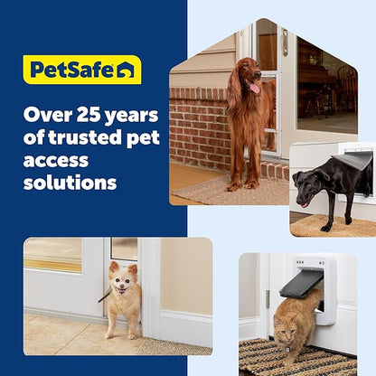 PetSafe Plastic Pet Door - Easy Install for Wood, PVC Metal & Paneled Doors - Rust-Free Plastic Frame - Flap Dimensions 5 1/4" W x 8 1/8" H - for Small Pets Weighing Up to 15 Lb