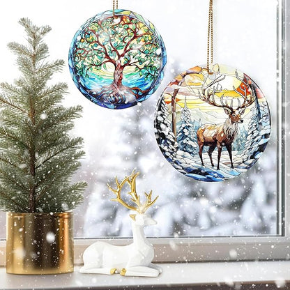 Christmas Ornament, Snow Elk Ornament, Christmas Decorations for Tree, Heirloom Keepsake, Gift Idea