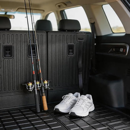 Cargo Mat for 2016-2022 Honda Pilot (No Elite), TPE All Weather Cargo Liner Trunk Mat Back Seat Cover Protector for Pilot Car Accessories (Trunk Liner with Backrest Mat)