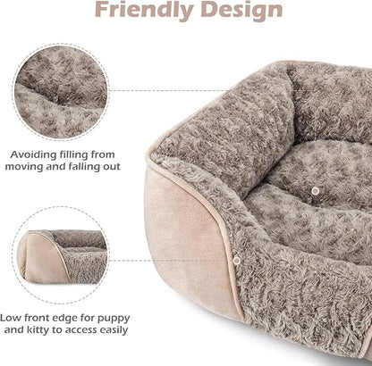 XX-Large Dog Bed for Large, Medium, Small Dogs - Rectangle, Washable, Orthopedic, Soft, Calming, Durable Pet Cuddler with Anti-Slip Bottom - XXL (42"x30"x10")